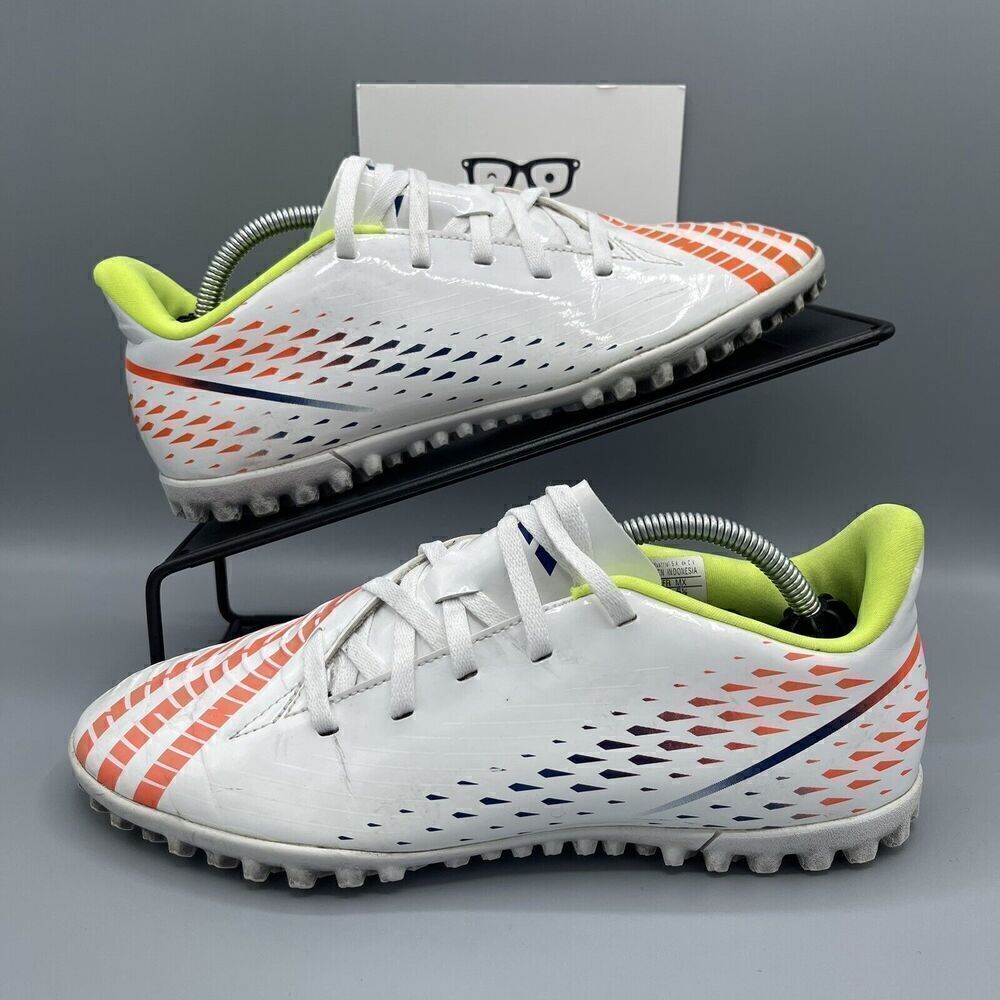 adidas Predator Edge .4 Cleats Turf Indoor Size 7.5 Cloud White/Solar Yellow